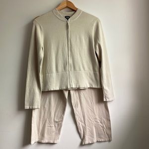 Eileen Fisher zip up top and pants set. Comfortable Chic Track suit.